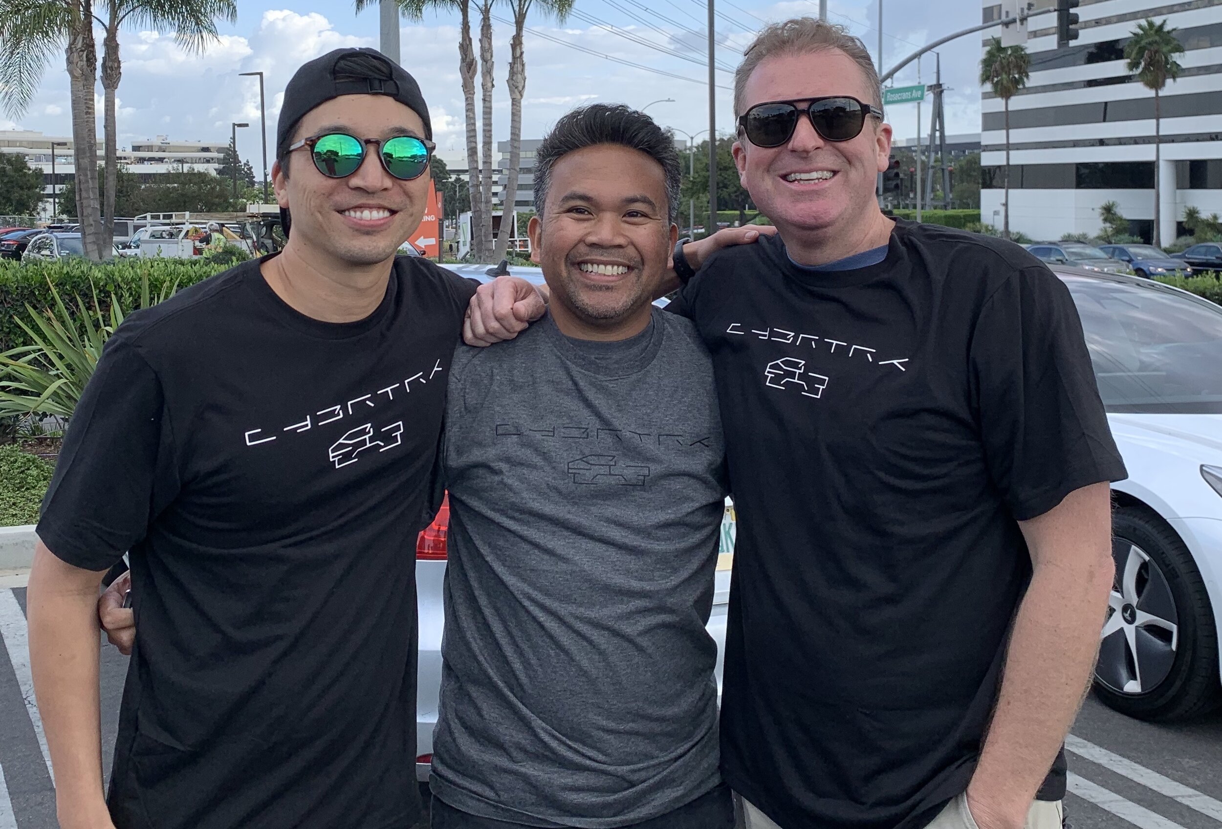 November 21st, 2019 - Tesla Cybertruck unveiling in Hawthorne California. (Pictured L to R): Al, Wilmer, Chad